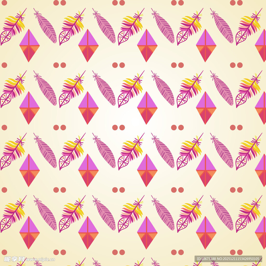 几何花卉图案背景纹理