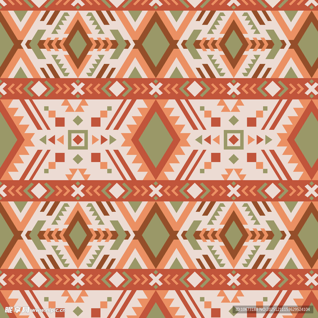 几何民族风图案纹理设计