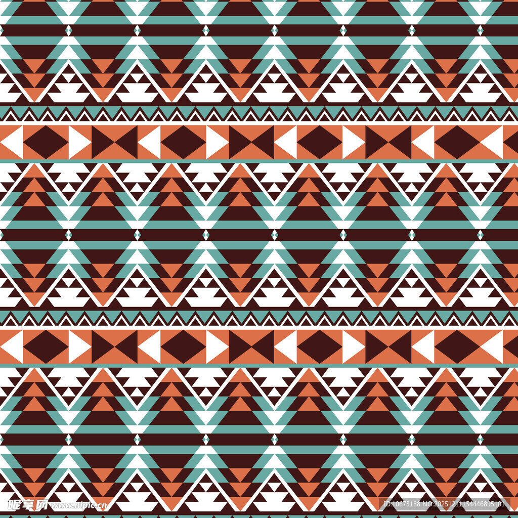 几何图案民族风无缝纹理