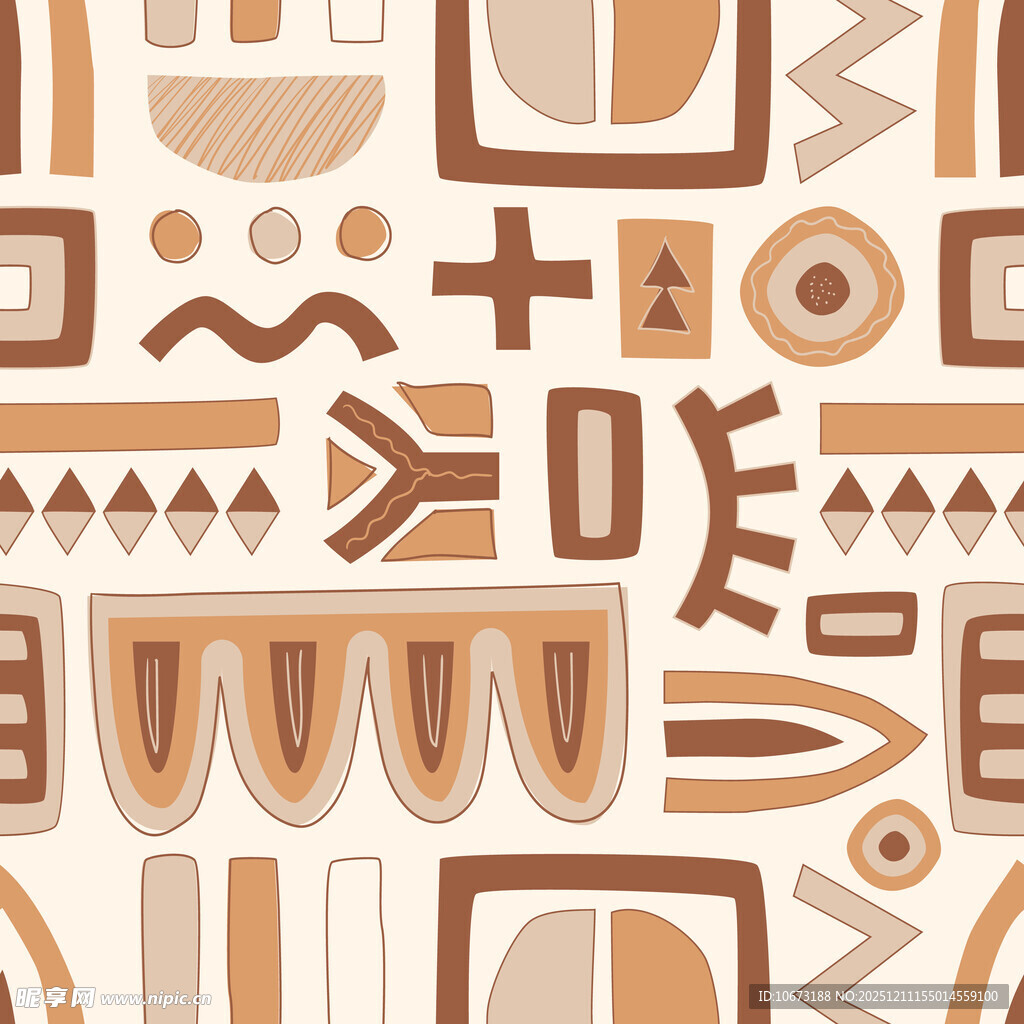 几何抽象风民族图案纹理