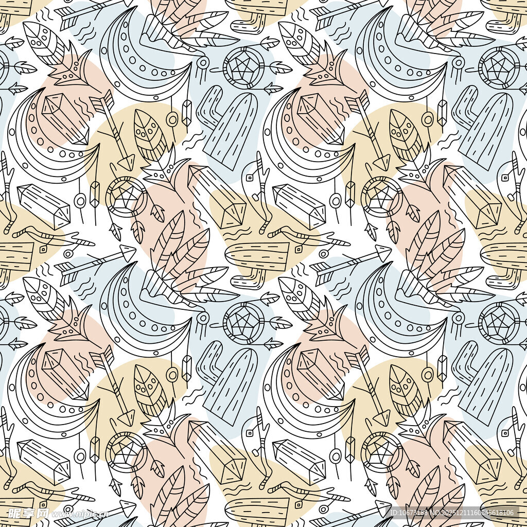 动物图案无缝背景纹理