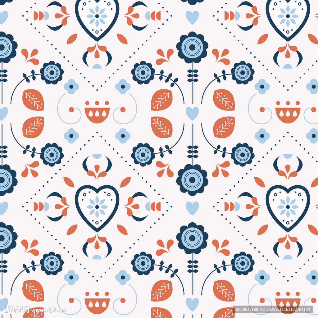 可爱动物图案无缝背景图