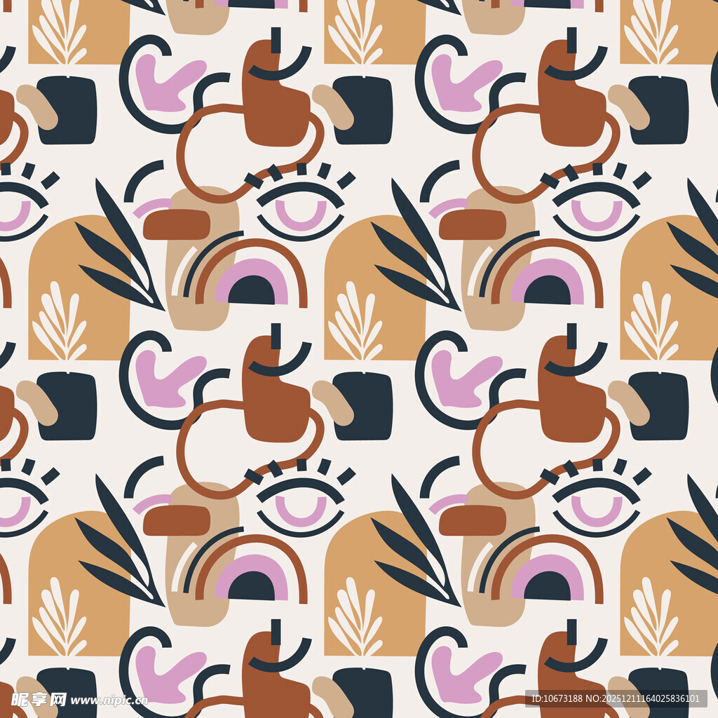 抽象几何动物图案背景