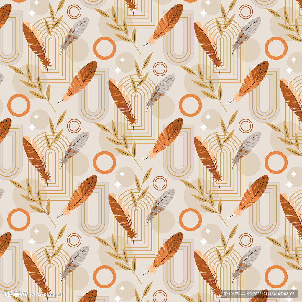 胡萝卜图案的水彩风背景