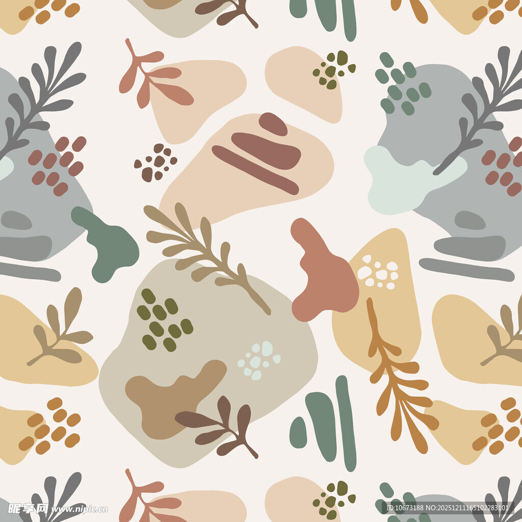 自然风动植物图案背景