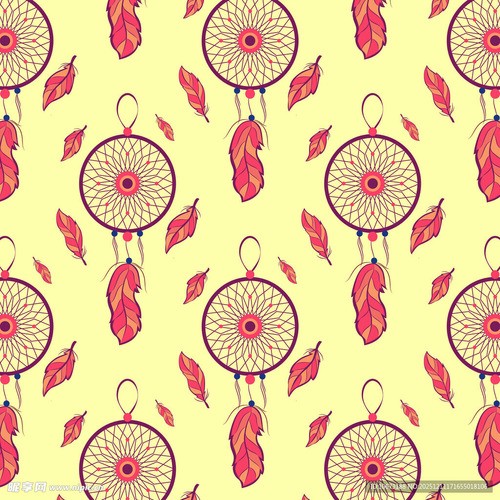 捕梦网图案背景 