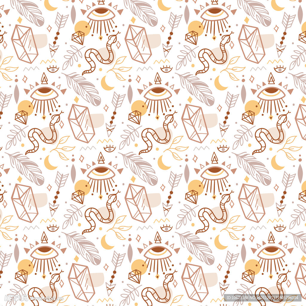 可爱猫咪咖啡图案无缝背景