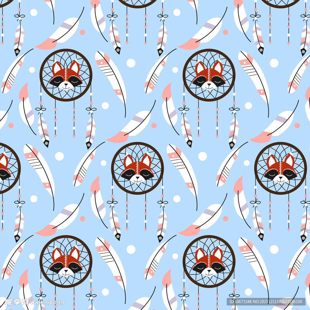 印第安风格箭头图案背景