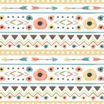 波西米亚风几何花卉图案