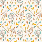 波西米亚风捕梦网图案背景