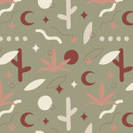 仙人掌几何图案装饰背景