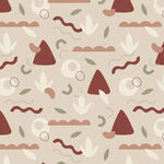 几何植物图案背景纹理