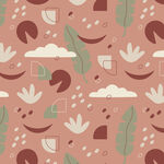 粉色植物图案背景纹理