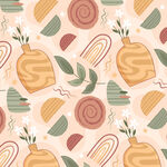 卡通风格蔬菜图案背景