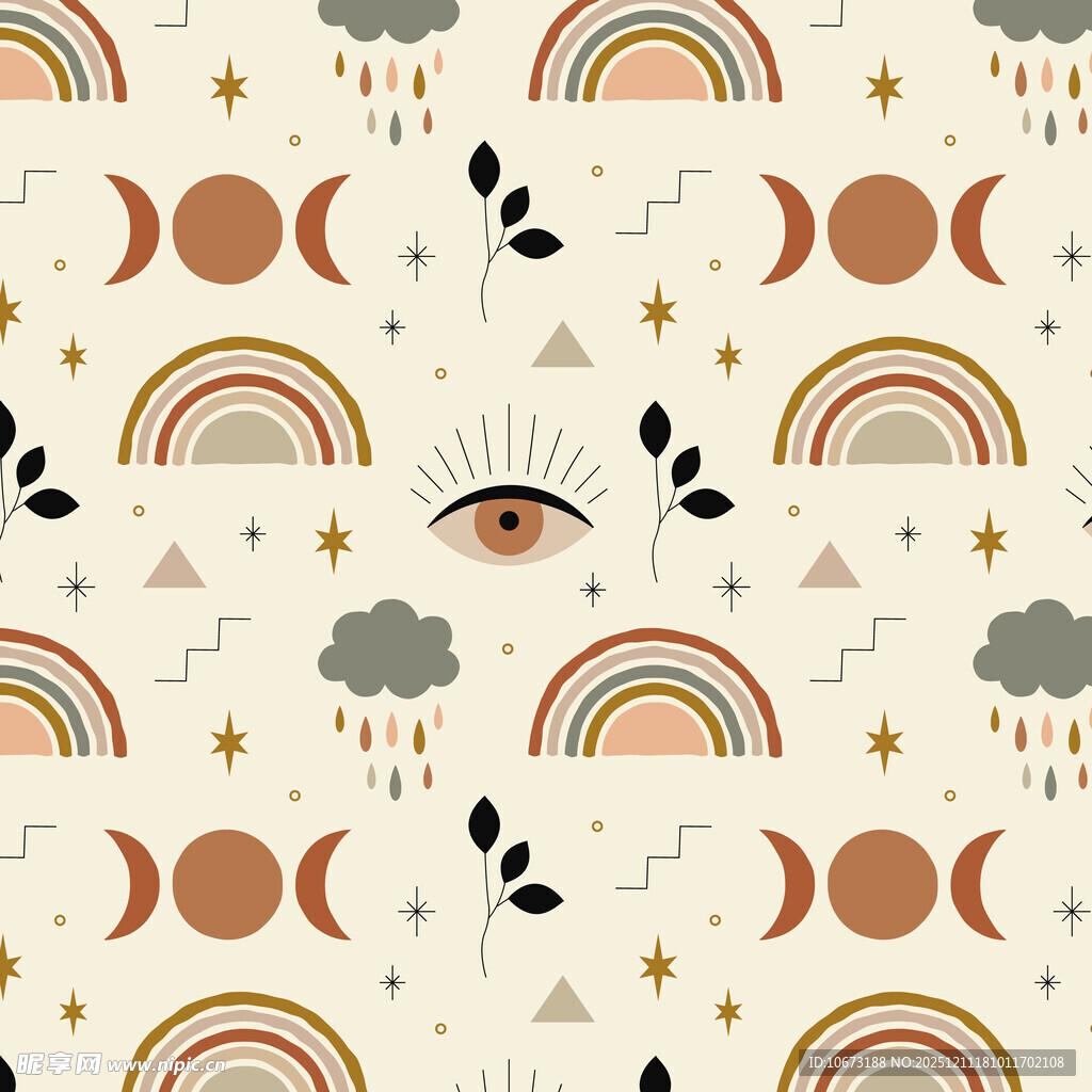 梦幻波西米亚风图案背景