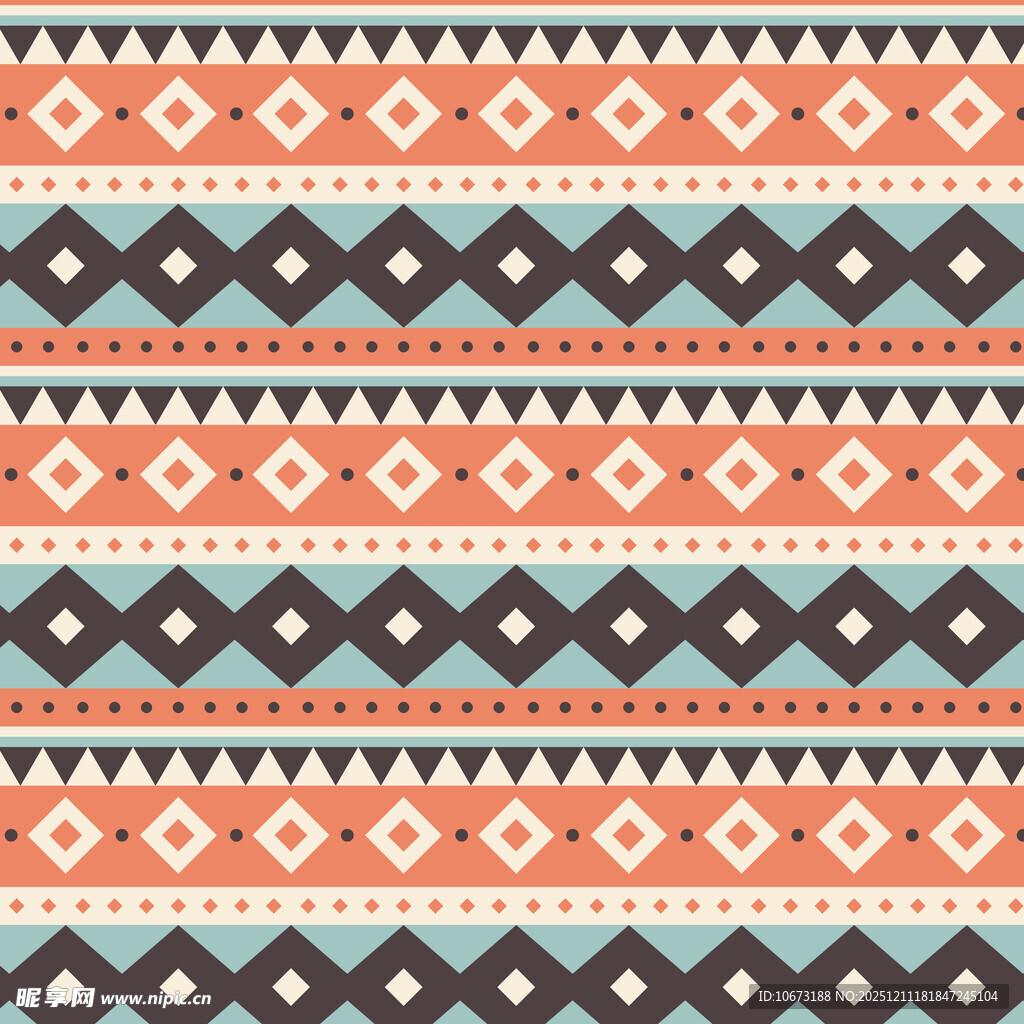 民族风几何图案纹理背景