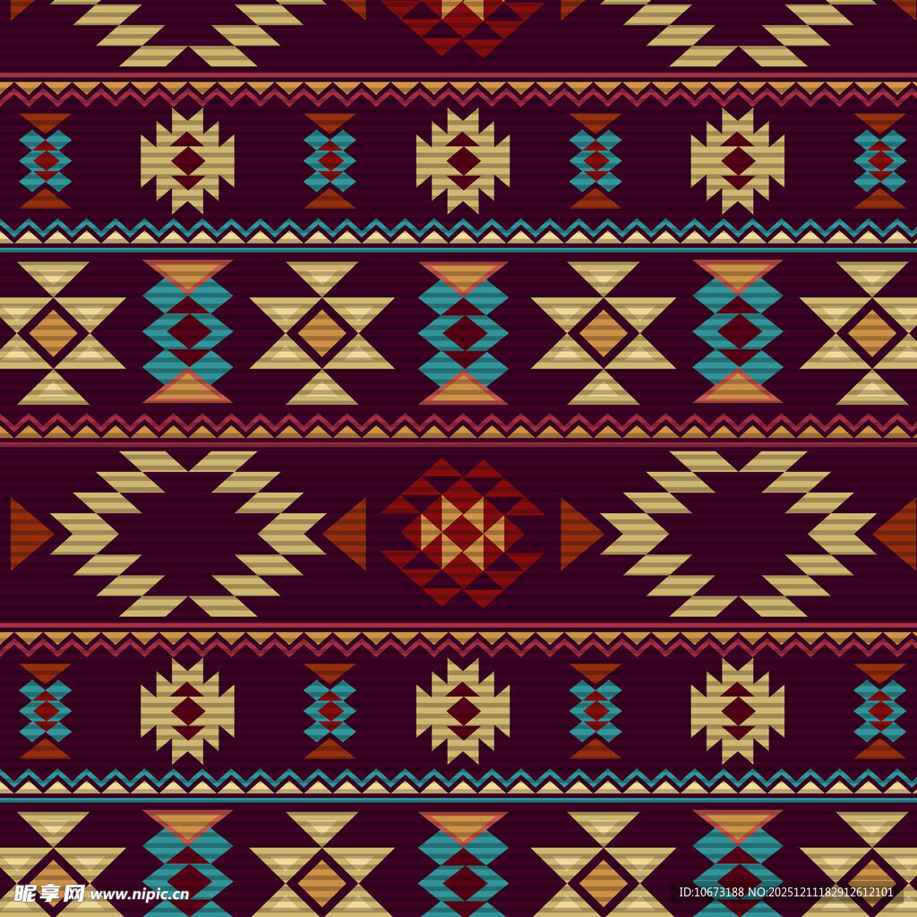 民族风几何图案纹理背景