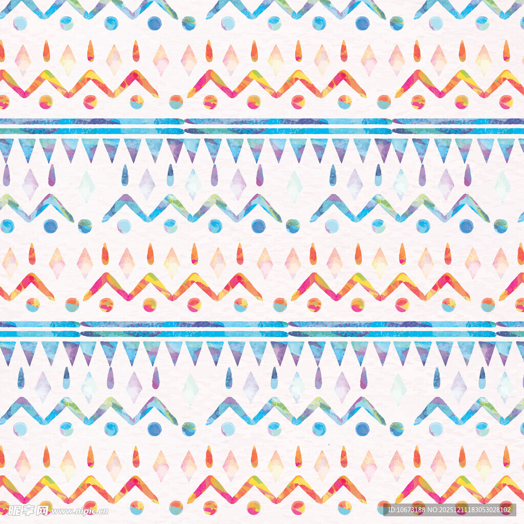 多彩几何图案无缝背景