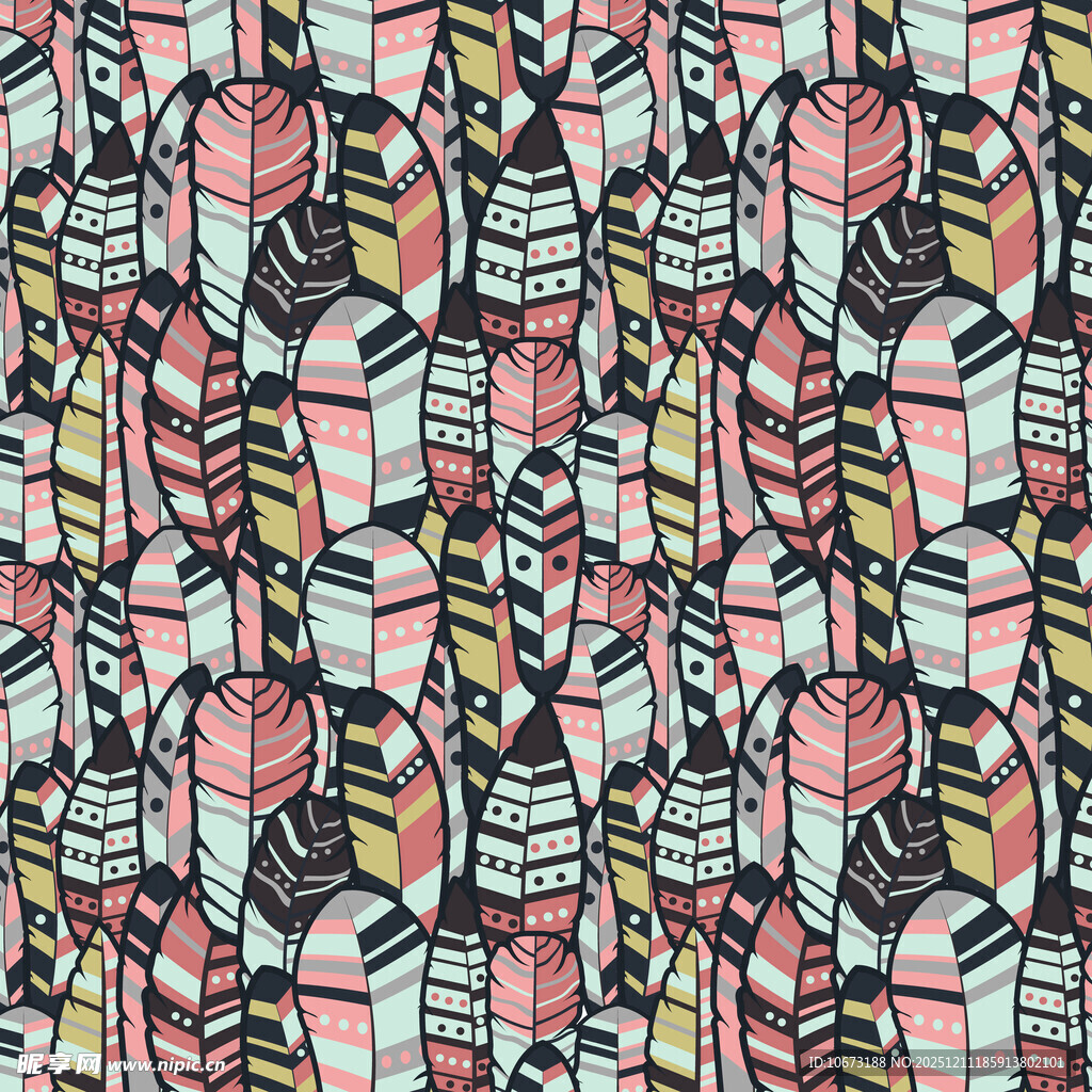 多彩卡通风格动物图案背景