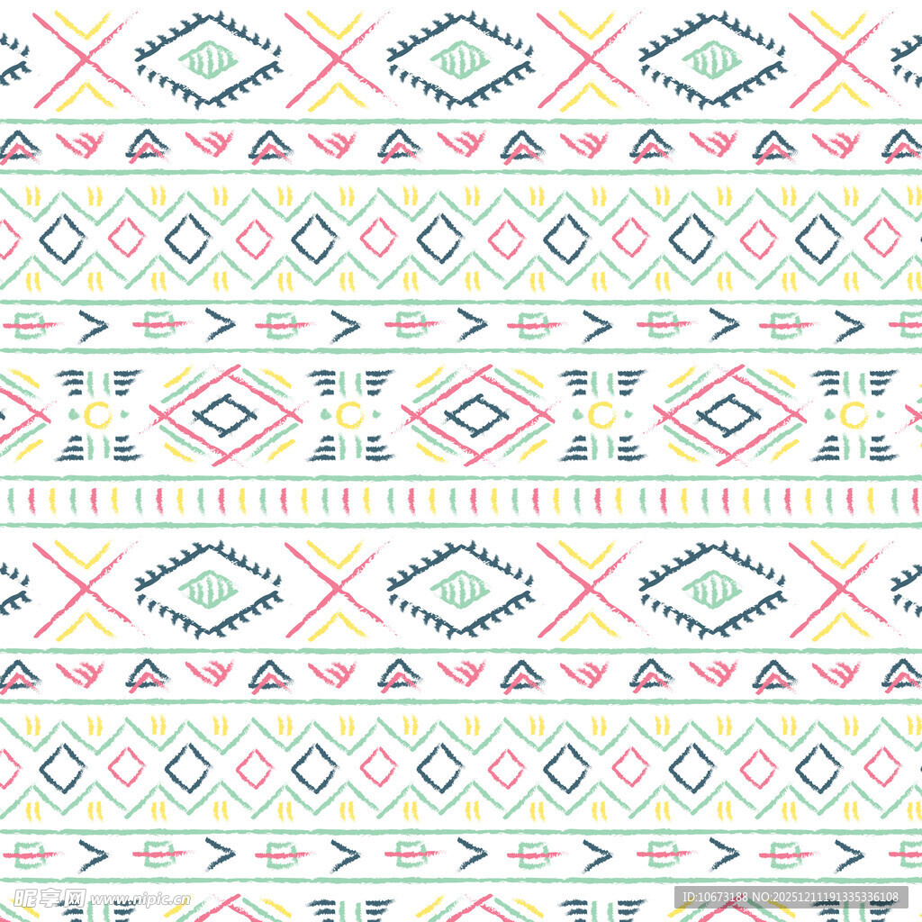 几何图案民族风无缝背景