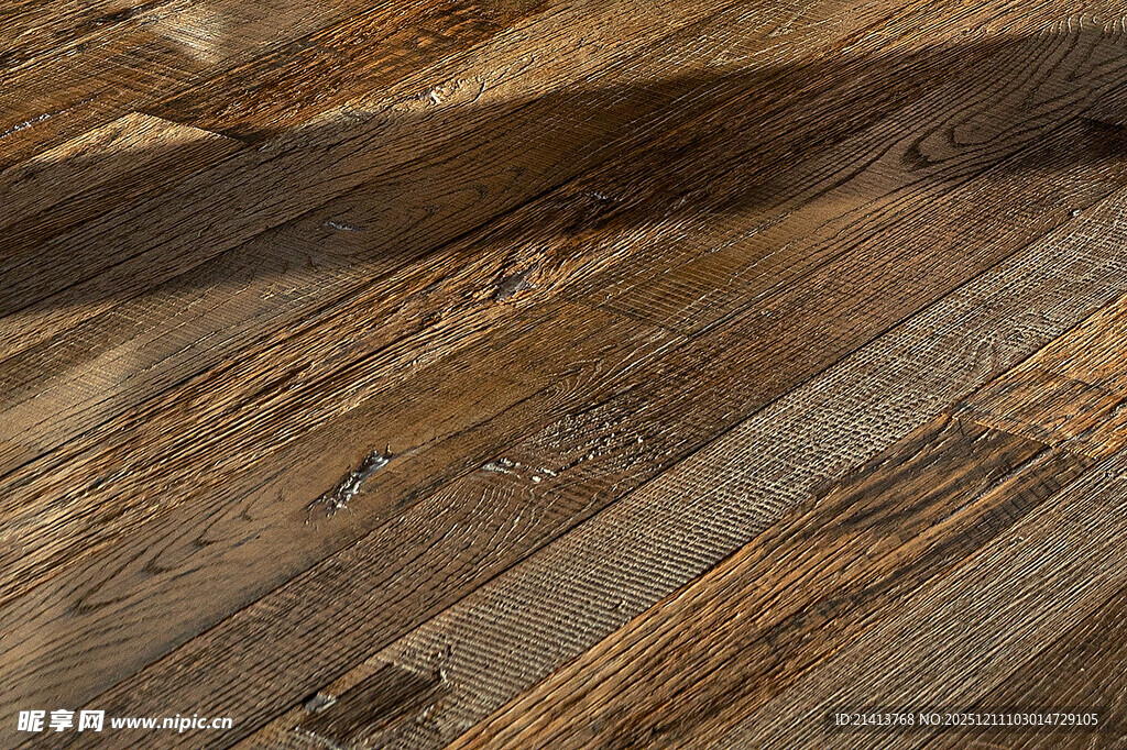 复古木质地板纹理特写