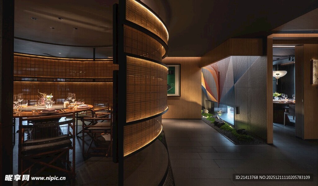 现代风格餐厅内部景观