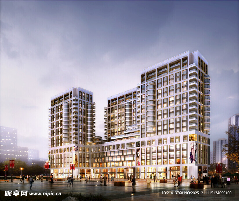 现代高层商业建筑群