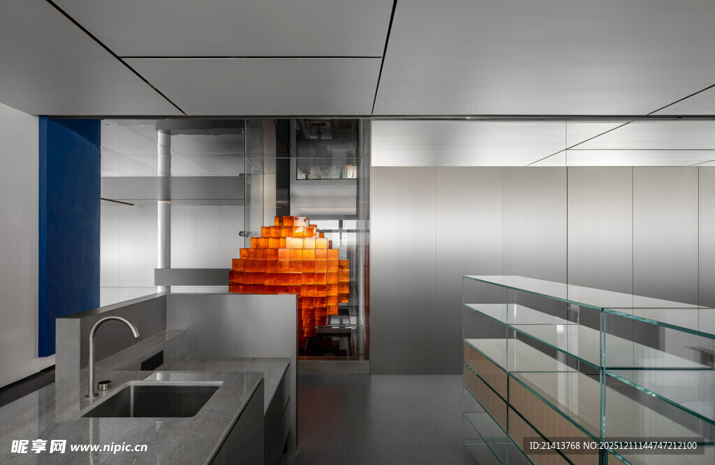 现代工业风室内空间场景