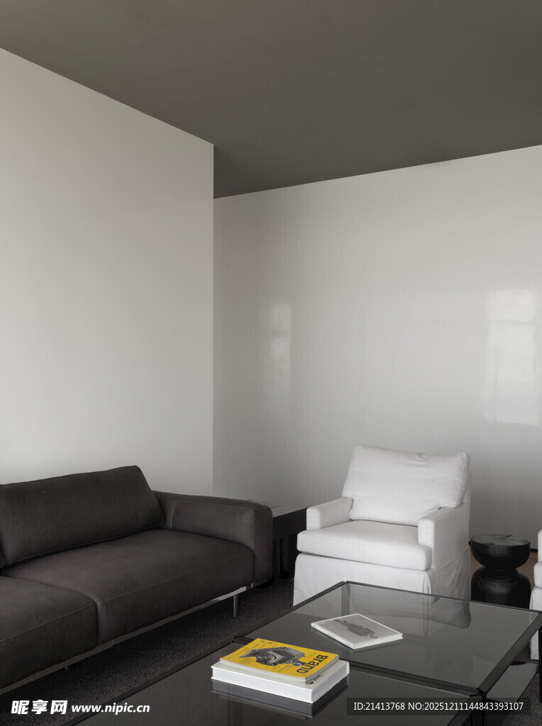 简约客厅舒适沙发与茶几