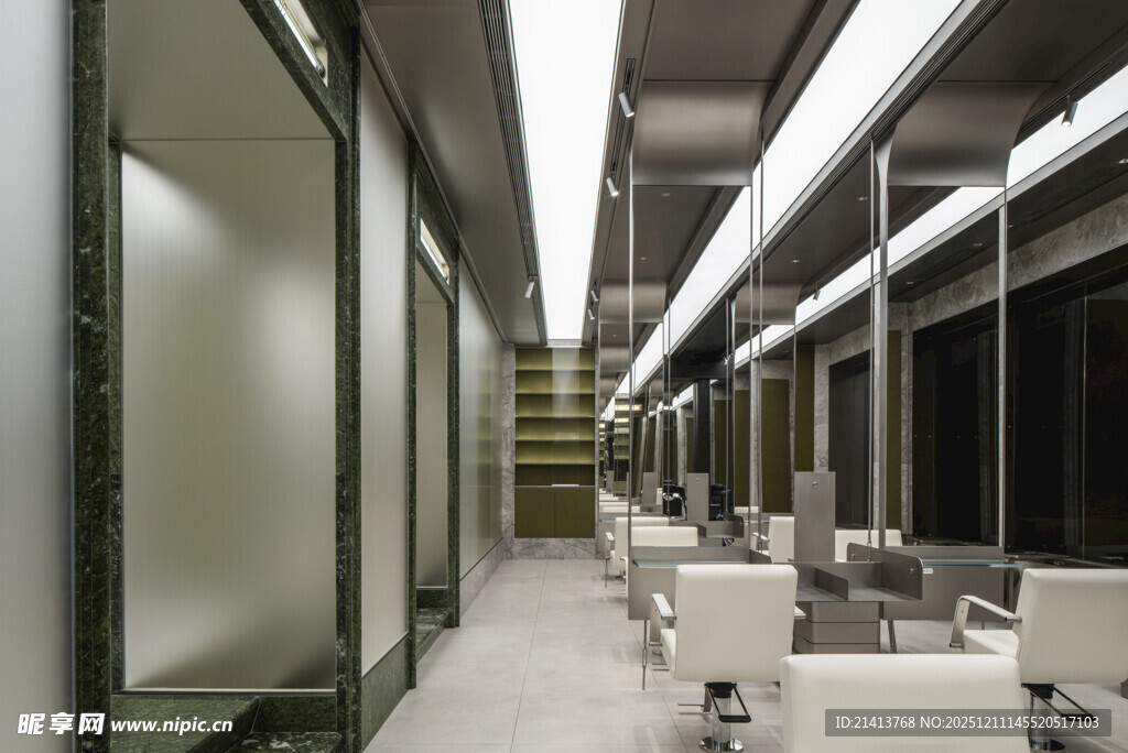 现代简约风格美发店走廊