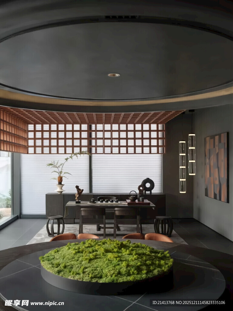 现代风室内绿植景观空间