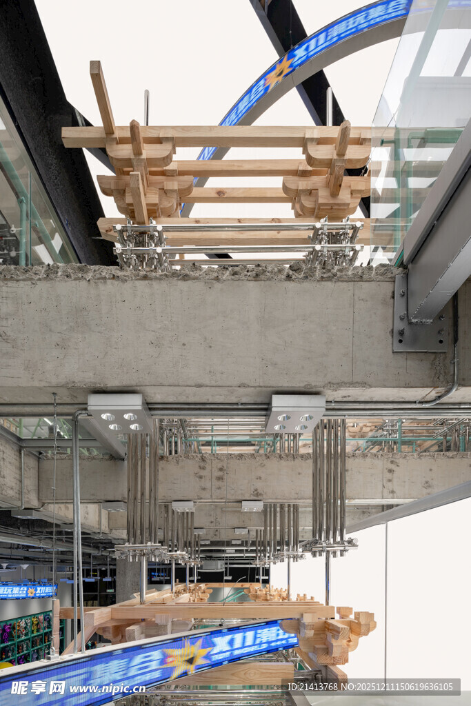 室内木质结构搭建场景