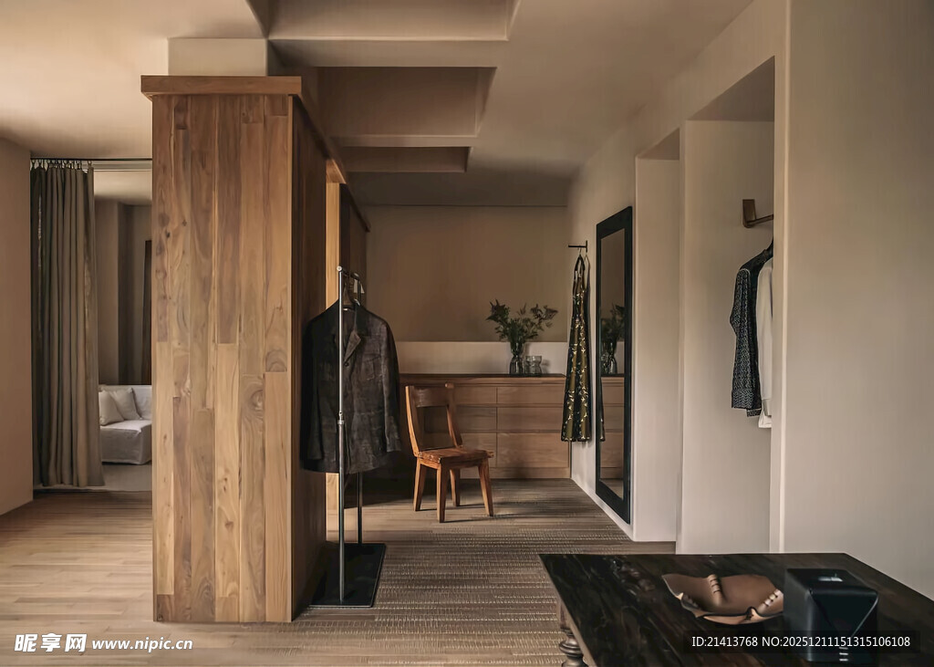 现代简约风室内玄关场景