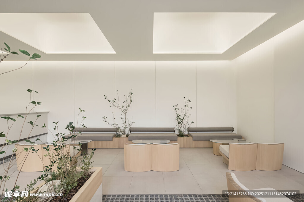 简约室内绿植休闲空间