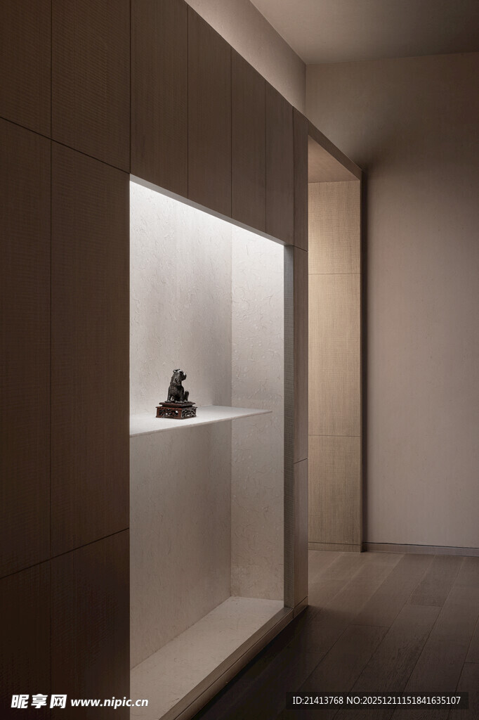 简约室内展示空间一角