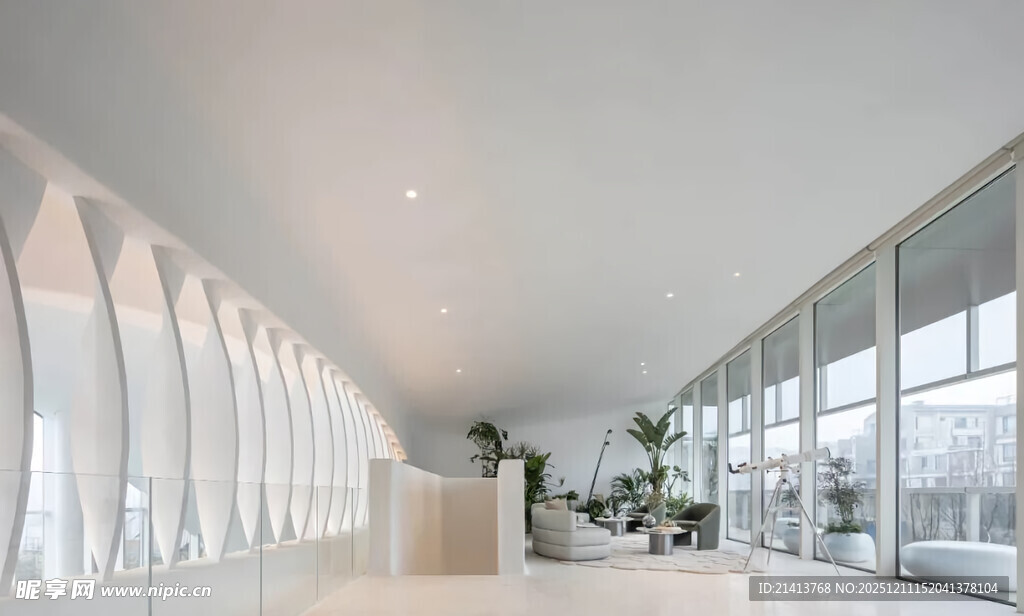 现代简约风拱形室内空间