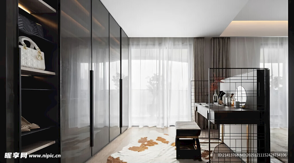 现代简约风时尚衣帽间