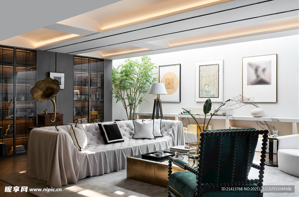 现代简约风客厅室内场景