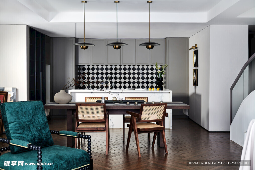 现代简约风餐厅室内场景