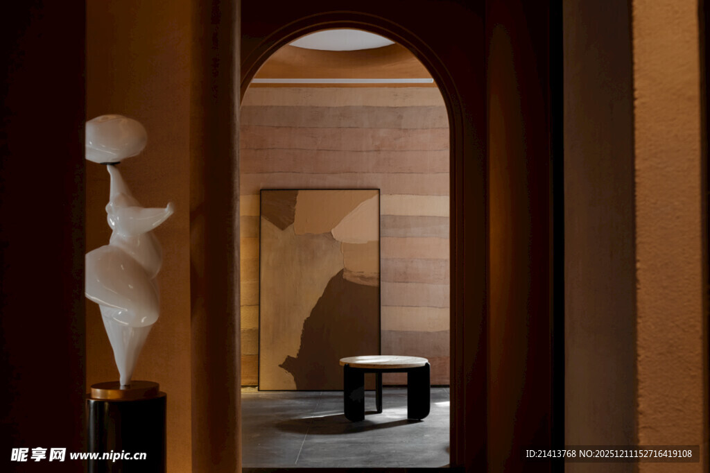 现代简约室内拱形门设计