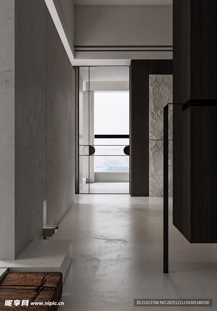 现代简约风室内走廊空间