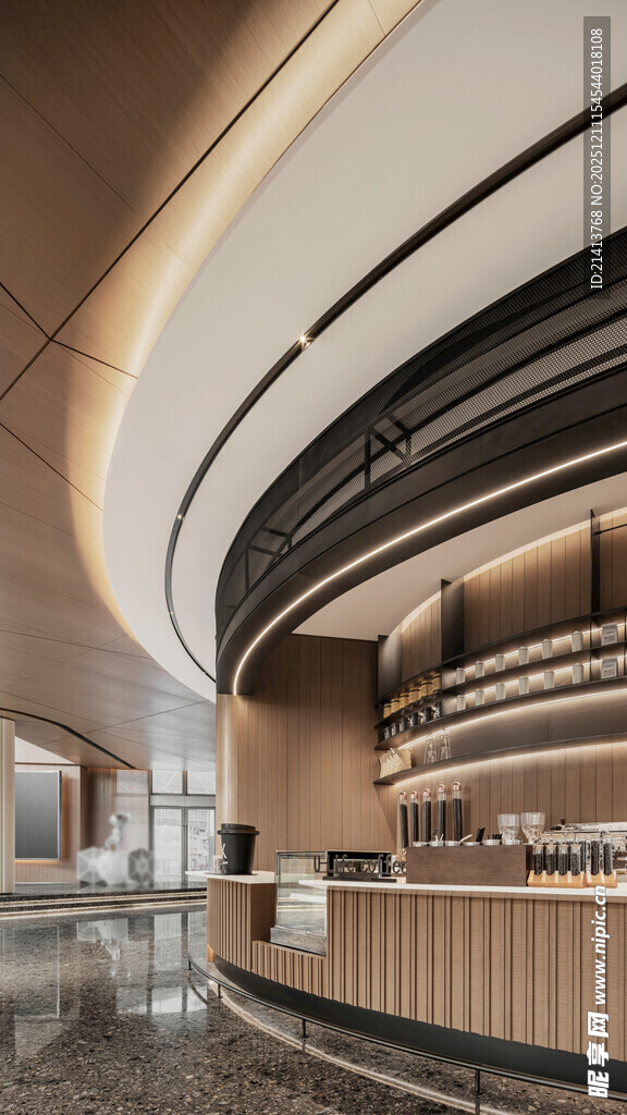 现代弧形室内空间设计