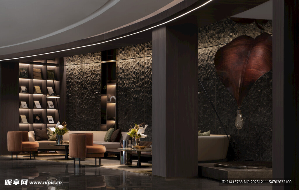 现代风格室内休闲空间一角