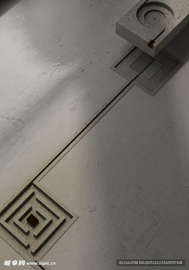 金属表面的几何图案设计