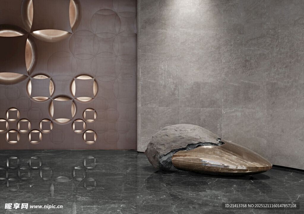 现代金属艺术装置展示