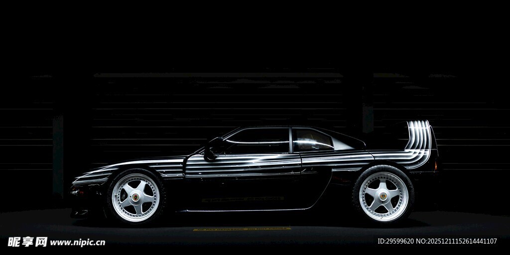 黑色酷炫跑车展示