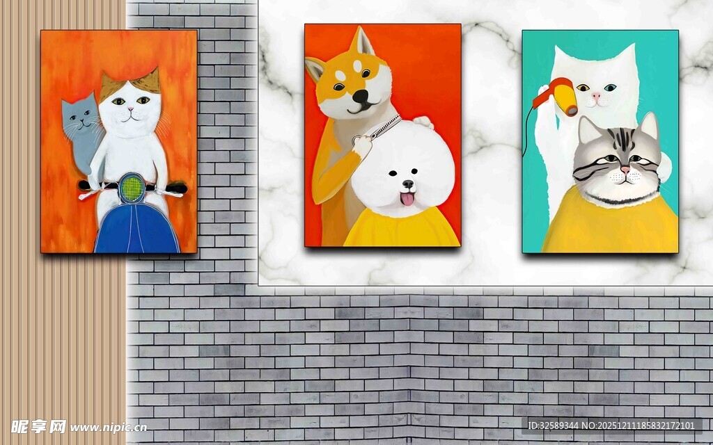 可爱猫咪挂画装饰画