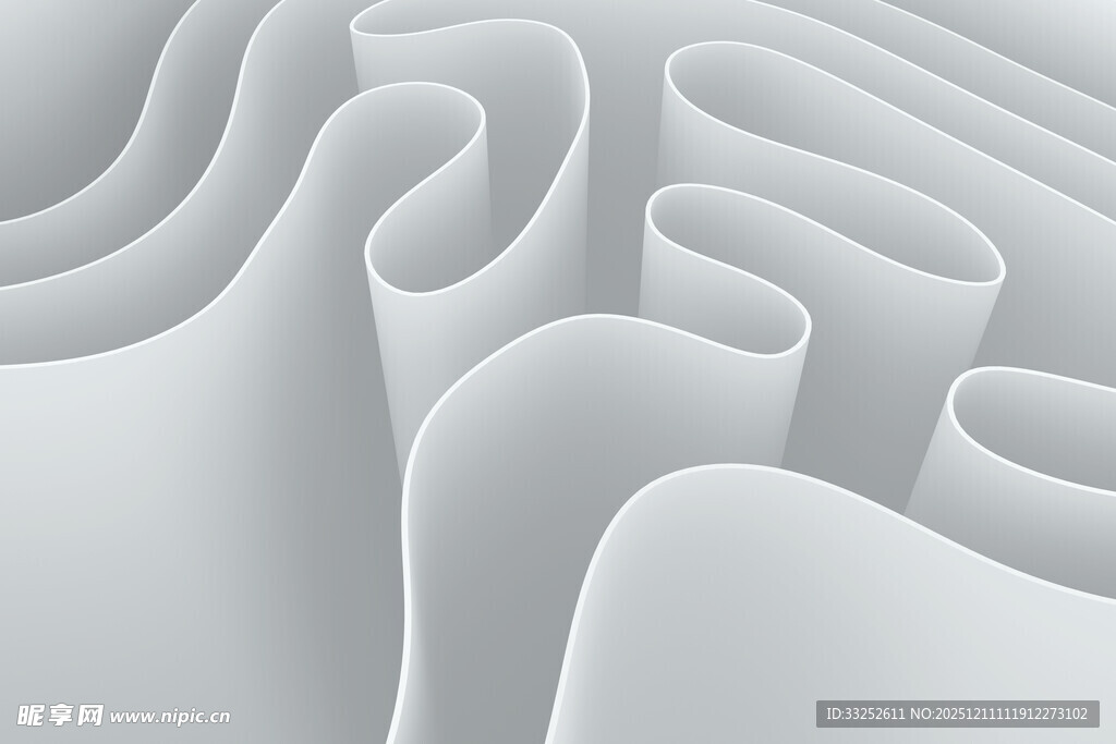 白色波浪形抽象纹理图案