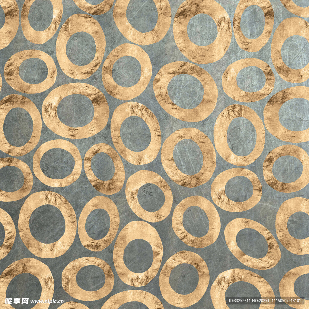 复古圆圈图案纹理布料