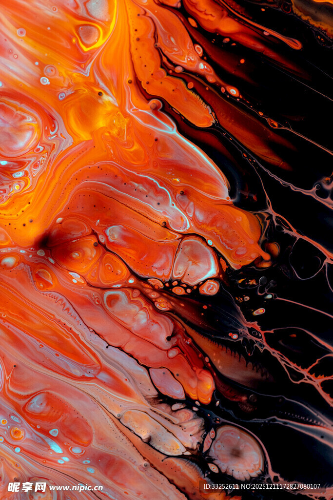 抽象炫彩流体艺术画面